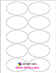 3.25" x 2" OVAL REMOVABLE WHITE LABELS Thumbnail #1