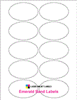 3.25" x 2" OVAL EMERALD SAND LABELS Thumbnail #1