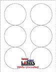 3.33" CIRCLE UNCOATED WHITE LABELS IN BULK Thumbnail #1