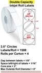 3.5" ROUND INKJET DOUBLE CAPACITY ROLL LABELS Thumbnail #1
