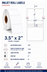 3.5" x 2" INKJET ROLL LABELS Thumbnail #1