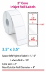 3.5" x 3.5" ROLL LABELS FOR COMPACT INKJET PRINTERS Thumbnail #1