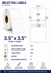 3.5" x 3.5" SQUARE INKJET ROLL LABELS Thumbnail #1