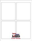 3.75" x 4.75" CLEAR GLOSSY LABELS Thumbnail #1