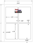 3.75" x 4.75" RECTANGLE UNCOATED WHITE LABELS Thumbnail #3