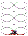 3.875" x 1.9375" OVAL REMOVABLE WHITE LABELS Thumbnail #1