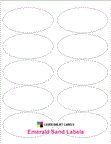 3.875" x 1.9375" OVAL EMERALD SAND LABELS Thumbnail #1