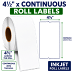 4.5" x 480' INKJET DOUBLE CAPACITY ROLL LABELS Thumbnail #2