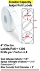 4" ROUND INKJET DOUBLE CAPACITY ROLL LABELS Thumbnail #1