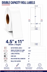 4.5" x 11" INKJET DOUBLE CAPACITY ROLL LABELS Thumbnail #1