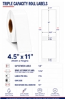 4.5" x 11" TRIPLE CAPACITY INKJET ROLL LABELS Thumbnail #1