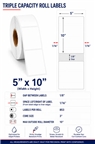 5" x 10" TRIPLE CAPACITY INKJET ROLL LABELS Thumbnail #1