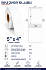 5" x 4" TRIPLE CAPACITY INKJET ROLL LABELS Thumbnail #1