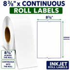 8.375" x 240' INKJET ROLL LABELS Thumbnail #2