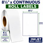 8.5" x 480' INKJET DOUBLE CAPACITY ROLL LABELS Thumbnail #2