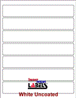 8" x 1.3125" RECTANGLE UNCOATED WHITE LABELS Thumbnail #1