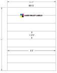 8.5" x 1.375" White PolyGloss for Inkjet or Laser Printers Thumbnail #3