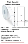 8.5" x 720' INKJET ROLL LABELS Thumbnail #1