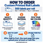2" x 2" SQUARE CORNERED PREPRINTED ROLL LABEL Thumbnail #1