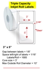 3" x 5" TRIPLE CAPACITY INKJET ROLL LABELS Thumbnail #1
