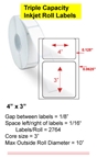 4" x 3" TRIPLE CAPACITY INKJET ROLL LABELS Thumbnail #1