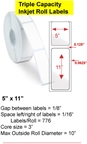 5" x 11" TRIPLE CAPACITY INKJET ROLL LABELS Thumbnail #1