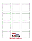 2.0625" x 2.15" White PolyGloss for Inkjet or Laser Printers Thumbnail #1