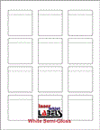 2.0625" x 2.15"  WHITE SEMI-GLOSS for INKJET Thumbnail #1