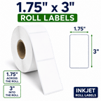 1.75" x 3" INKJET DOUBLE CAPACITY ROLL LABELS Thumbnail #2