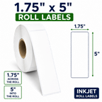 1.75" x 5" INKJET DOUBLE CAPACITY ROLL LABELS Thumbnail #3