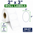 2" x 3" OVALSROLL LABELS FOR COMPACT INKJET PRINTERS Thumbnail #2