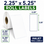 2.25" x 5.25" ROLL LABELS FOR COMPACT INKJET PRINTERS Thumbnail #4