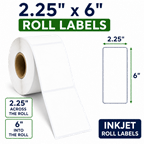2.25" x 6" INKJET DOUBLE CAPACITY ROLL LABELS Thumbnail #2