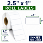 2.5" x 1" INKJET ROLL LABELS Thumbnail #2