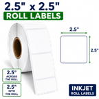 2.5" x 2.5" TRIPLE CAPACITY INKJET ROLL LABELS Thumbnail #2