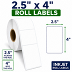 2.5" x 4" INKJET ROLL LABELS Thumbnail #4