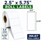 2.5" x 5.75" ROLL LABELS FOR COMPACT INKJET PRINTERS Thumbnail #4