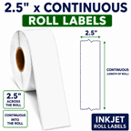 2.5" x 240' INKJET ROLL LABELS Thumbnail #3