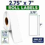 2.75" x 7" INKJET DOUBLE CAPACITY ROLL LABELS Thumbnail #3