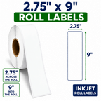 2.75" x 9" INKJET DOUBLE CAPACITY ROLL LABELS Thumbnail #3