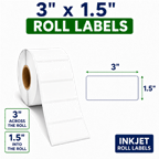 3" x 1.5" INKJET DOUBLE CAPACITY ROLL LABELS Thumbnail #3