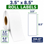 3.5" x 8.5" INKJET DOUBLE CAPACITY ROLL LABELS Thumbnail #2
