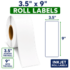 3.5" x 9" INKJET ROLL LABELS Thumbnail #3