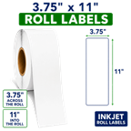 3.75" x 11" INKJET ROLL LABELS Thumbnail #2