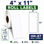 4" x 11" ROLL LABELS FOR COMPACT INKJET PRINTERS Thumbnail #3