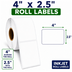 4" x 2.5" ROLL LABELS FOR COMPACT INKJET PRINTERS Thumbnail #3