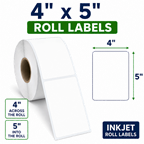 4" x 5" TRIPLE CAPACITY  INKJET ROLL LABELS Thumbnail #2