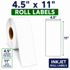 4.5" x 11" TRIPLE CAPACITY INKJET ROLL LABELS Thumbnail #2