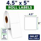 4.5" x 5" INKJET DOUBLE CAPACITY ROLL LABELS Thumbnail #2