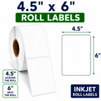 4.5" x 6" INKJET DOUBLE CAPACITY ROLL LABELS Thumbnail #1